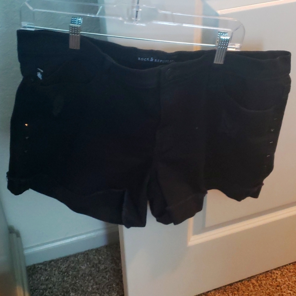 Black Jean Shorts